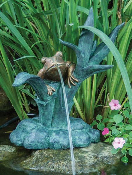 Frog On Reed Spitter With Pump Aquascape Poly Resin Decorative Water