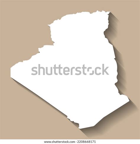 Algeria Vector Country Map Silhouette