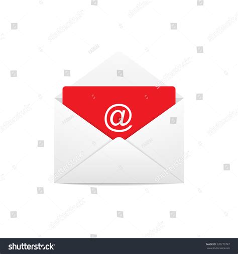 Email Icon Red Vector Stock Vector (Royalty Free) 520279747 | Shutterstock