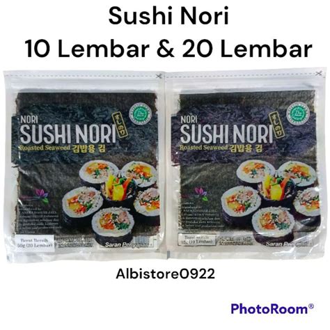 Jual Sushi Nori Lembar Sushi Seaweed Rumput Laut Bento Shopee