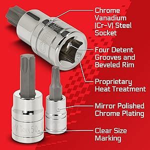 CARBYNE Tamper Proof Torx Plus Aka 5 Lobe Bit Socket Set 13 Piece