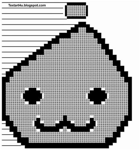 Poring Face Copy Paste ASCII Art โป ร ง Cool ASCII Text Art 4 U