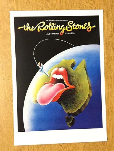 Rolling Stones Australian Tour 1973 Concert Poster 2nd Print Etsy