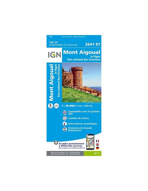 Carte Ign Mont Aigoual Le Vigan Cevennes La Livraison