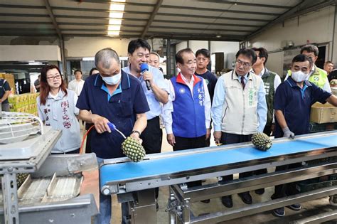 台南首批鳳梨125噸銷紐西蘭 黃偉哲視察確保品質 地方 中央社 Cna