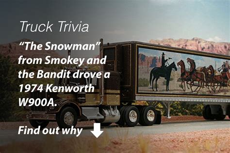 The Snowman From Smokey And The Bandit Drove A Kenworth W A