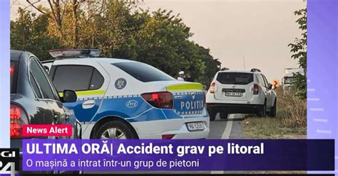 Accident grav pe litoral Doi morți după ce o mașină a intrat într un