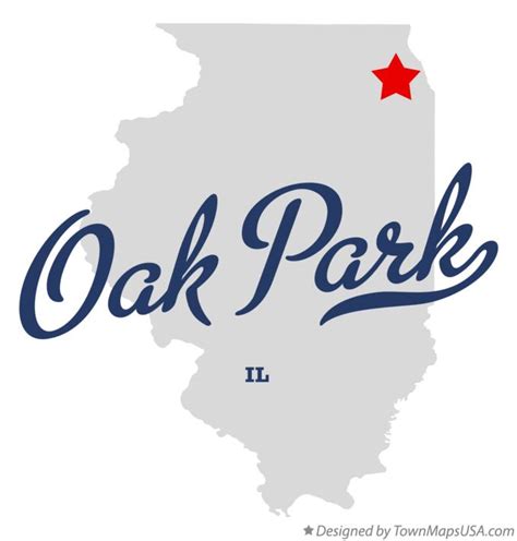 Map of Oak Park, IL, Illinois