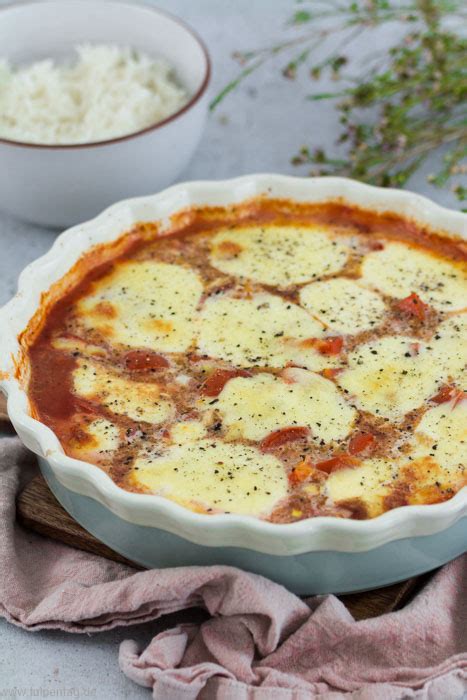 Hähnchen Auflauf mit Tomate und Mozzarella