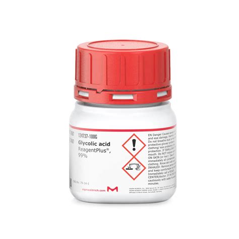 Sigma Aldrich 124737 Glycolic Acid Reagentplus 99 100 Gr