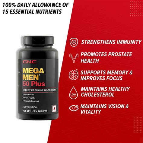 Buy Gnc Mega Men Plus Multivitamin Promotes Prostate Health