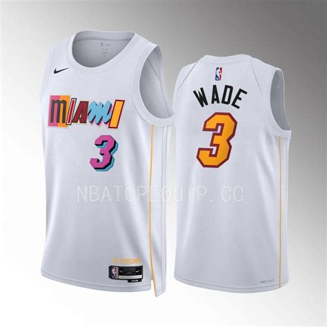 Dwyane Wade 3 Miami Heat 2022 23 City Edition White Jersey Mashup Vol 2