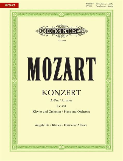 Concerto Pour Piano N En La Majeur Kv Mozart Partition