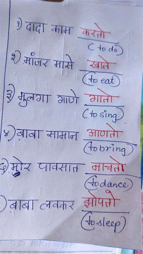 Marathi Grammar Sentences Artofit