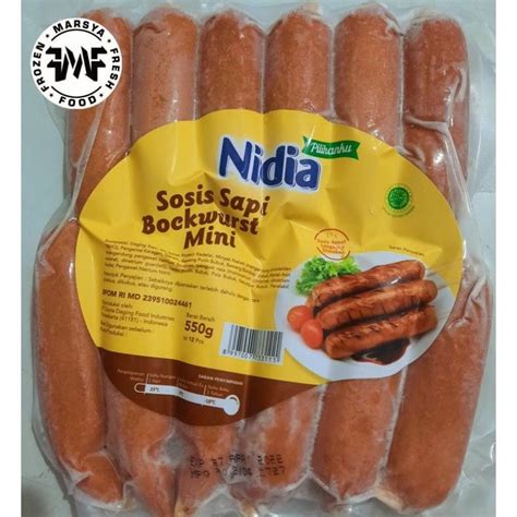 Jual Nidia Sosis Sapi Bockwurst Mini Gr Shopee Indonesia