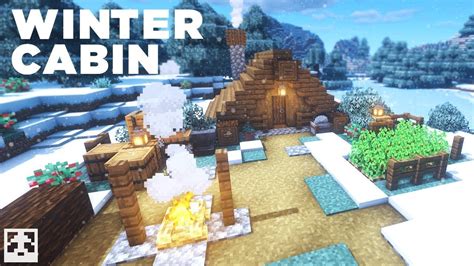 Minecraft Winter Cabin Tutorial Starter House Relaxing YouTube