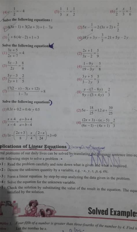 C X X X Solve The Following Equation