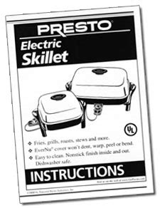 Instruction Manual for Electric Skillets - Skillets - Presto®