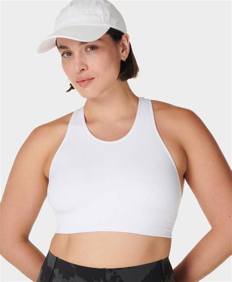 Stamina Seamless Sports Bra White Womens Sports Bras Sweaty Betty