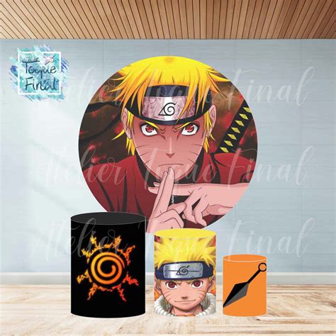 Kit Painel Sublimado Capa De Cilindro Naruto Elo