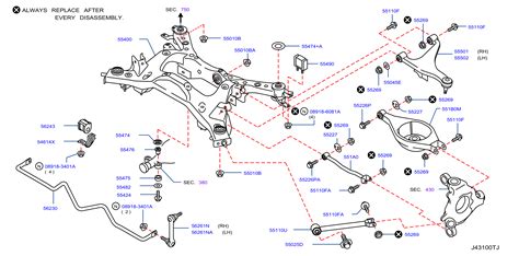 Infiniti G25 Suspension Subframe Crossmember Rear 55400 JK00B