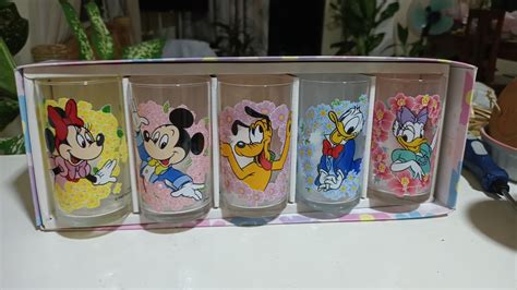 Disney Characters Glass Set, Furniture & Home Living, Kitchenware ...