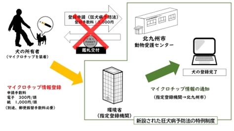 マイクロチップの装着に関する狂犬病予防法の特例制度の適用について 北九州市