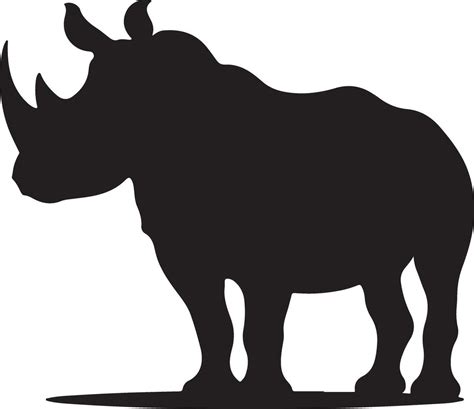 Rhino Silhouette Rhinoceros Illustration 46525863 Vector Art At Vecteezy