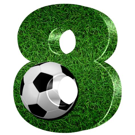 The Number Eight With A Soccer Ball In It