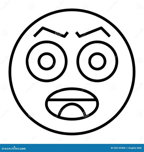 Icono De Esquema Para La Cara De Emoticonos Stock De Ilustraci N 2240