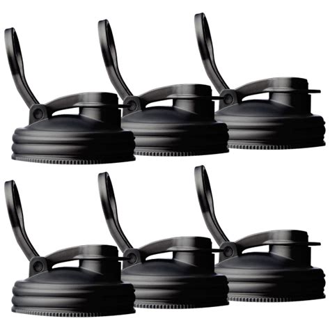 Meh Recap 6 Piece Set Mason Jar Lids Black Assorted