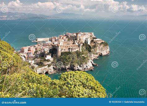 aragonese castle stock photo image  italian nature