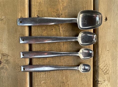 Set Of 4 Vintage Foley Stainless Steel Measuring Spoons 1 Etsy