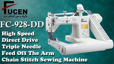 FC 928 DD Triple Needle Feed Off The Arm Chain Stitch Sewing Machine