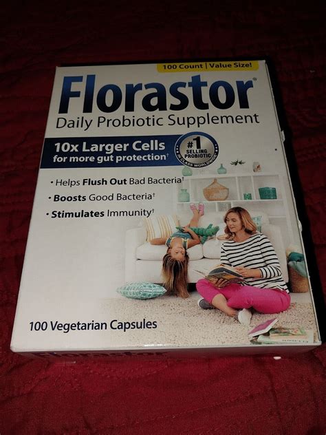 Florastor Daily Probiotic Supplement 100 Veggie Capsules Exp 12