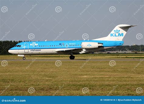 KLM Cityhopper Fokker 70 Editorial Stock Image Image Of Airliner