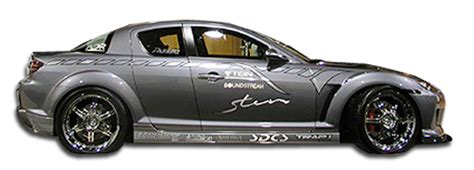 2008 Mazda RX8 Fiberglass Sideskirts Body Kit 2004 2011 Mazda RX 8