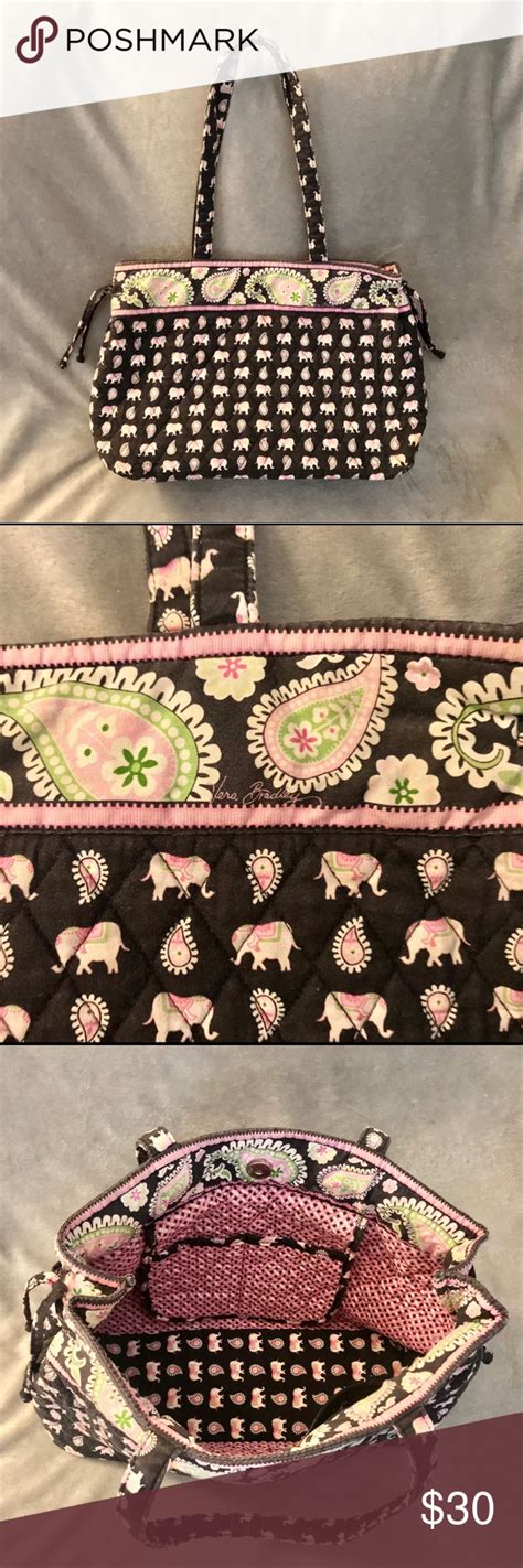 Vera Bradley Retired Pink Elephant Bag Elephant Bag Bags Large