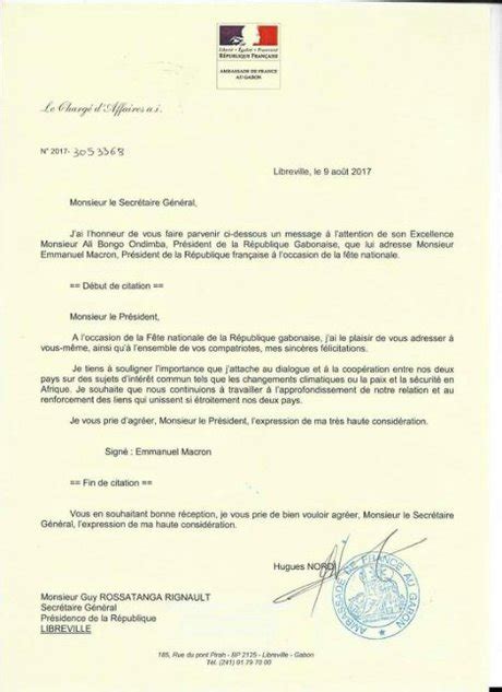 Ecrire Lettre Au President De La Republique Exemple De Lettre