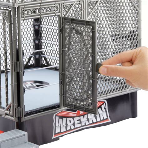 WWE WREKKIN COLLISION CAGE PLAYSET BREAKABLE STEEL CAGE RING HELL IN