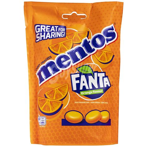 Mentos Fanta Caramelos Masticables Sabor Naranja Bolsa G