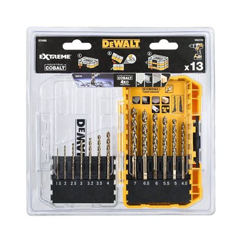 DeWalt DT4968 QZ EXTREME HSS Cobalt TOUGHCASE Drill Bit Set X13 Pcs