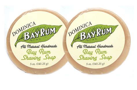 Dominica Bay Rum Handcrafted Shaving Soap Oval Two Pack