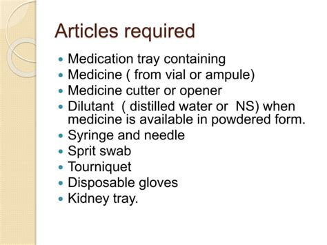 Intravenous Administration of Drugs | PPT