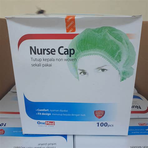 Nurse Cap Medis Isi 100 Onemed Hairnet Medis Penutup Kepala Nurse Cup