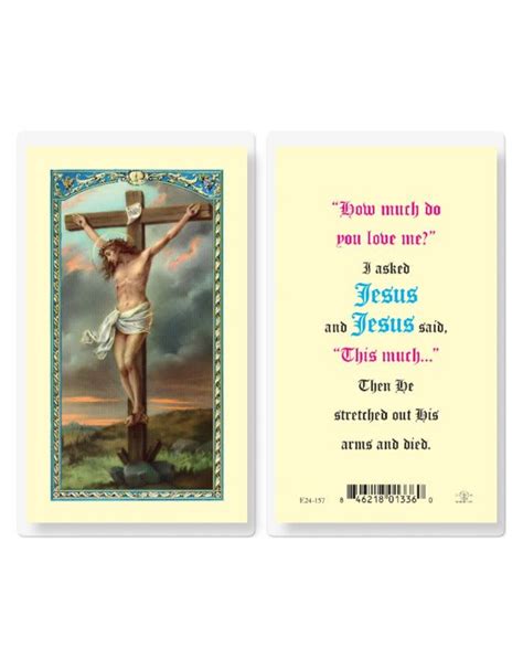 Holy Card Laminated I Asked Jesus Crucifixion Reillys Church Supply And T Boutique