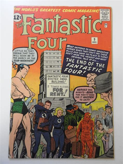 Fantastic Four 9 1962 PR Condition Page Missing Impacts Story