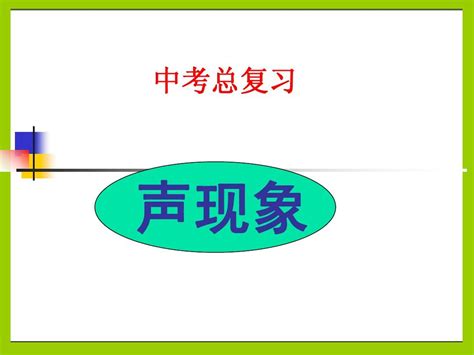 中考物理总复习声现象ppt课件word文档在线阅读与下载无忧文档