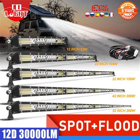 LIGHT Super Slim Off Road LED Bar Spot Flood Combo Luz Luz De Trabalho