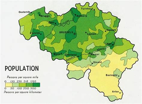 Population Density Map Of Belgium Full Size Ex